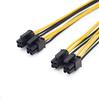10Pcs PCI-E 8 Pin To Dual 8 Pin EPS 12V Y-Splitter Power Cable