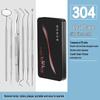 Dental Oral Care Tool Set: Stainless Steel Mouth Mirror, Probe, Tartar Remover, Toothpick