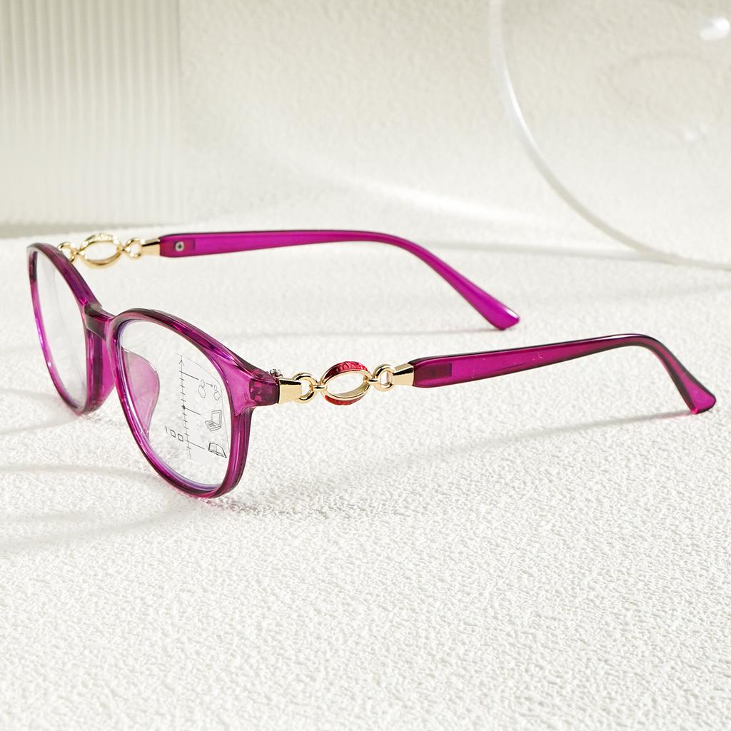 Progressive multifokale Lesebrille (3-in-1-Funktion) +1,0 bis +4,0 Ultraleichtes PC-Gestell Unisex-Design Sehstärkenkorrektur