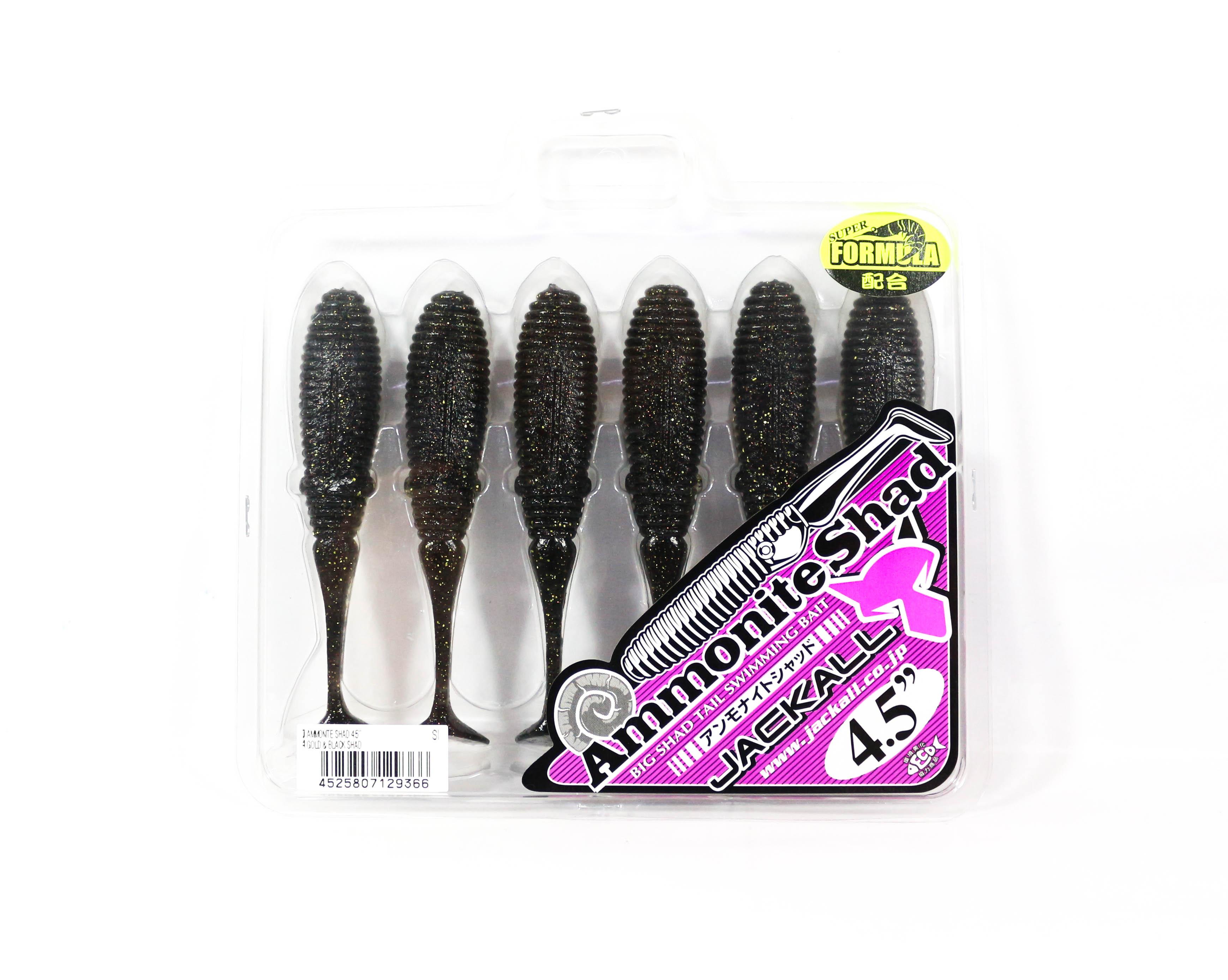 

Мягкая приманка Jackall Ammonite Shad 4,5 дюйма Vibe Tail Gold Black Shad (9366)