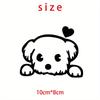 Black Dog & Heart Pattern Car Stickers, Universal Car Exterior Decorative Sticker