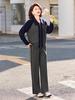 Chic Two-Piece Casual Cardigan and Straight-Leg Pants Set for Stylish Middle-Aged Moms