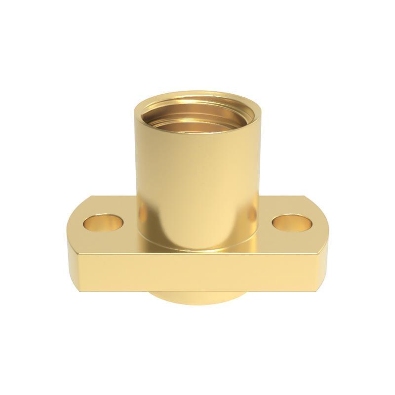 T8 Double Cutting Edge Brass Flange Lead Screw Nut Anti-Corrosion Long Lifespan for Home & Lab 3D Printer Repair Parts