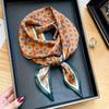 Luxury Design Silk Skinny Scarf Women Retro Hair Bands Neckerchief Soft Satin Lady Headband Bag Ribbon Tie Foulard Female Office