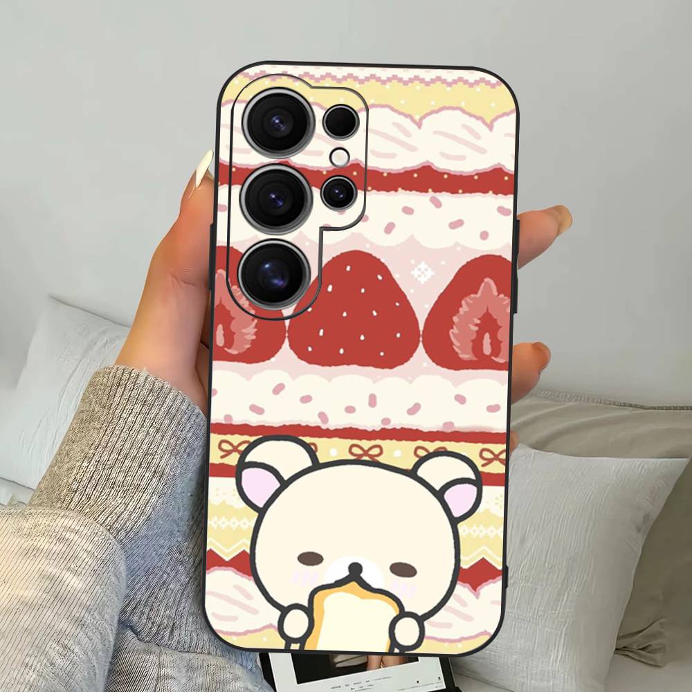 

Аниме Милый Мультяшный Рилаккума Чехол Для Телефона Из Фильма Для Samsung S 24 Fe 25 Ultra Plus 20 Lite 21 30 22 23 24 22 Ultra 5G Fundas Samsung S30 plus 5G