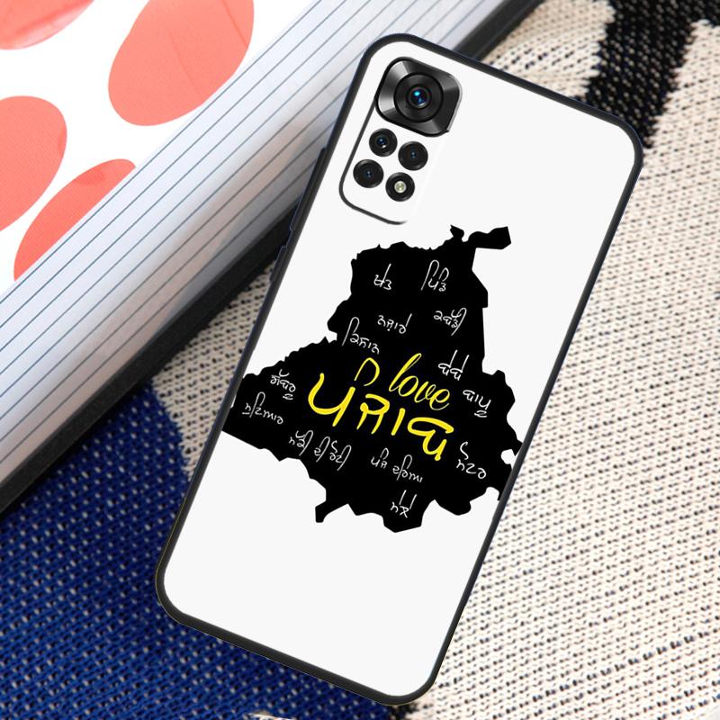 Punjab Map Case For Xiaomi Redmi Note 12 11 10 9 8 Pro Note 8T 9S 10S 11S Redmi 10 10C 12C 9C Cover