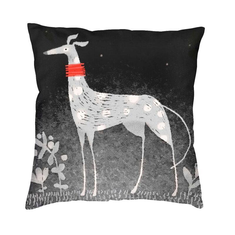 Husă de pernă Love Greyhound 66x66 cm Whippet Hound Dog Husă de pernă nordică moale Decorat pentru casă Canapea Fashion Husă de pernă