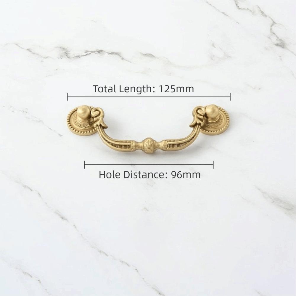 Solid Brass Cabinet Pulls Antique Bronze Finish Drawer Knobs Durable Wardrobe Handles  Bedroom Use