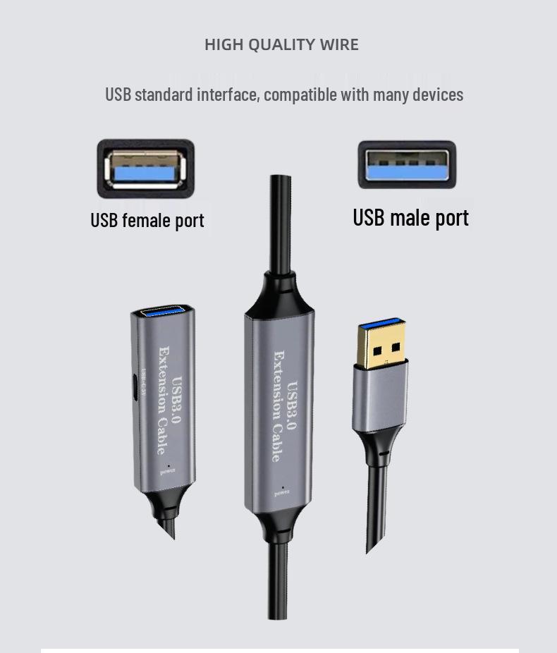 USB 3.0 Extension Cable A Male To Female for Mouse, Keyboard, U Disk, Monitor
