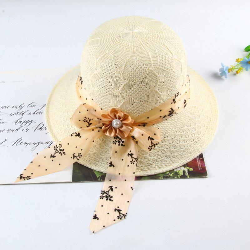 Women's Fashionable Wide Brim Straw Sun Hat – Perfect for Beach and Scenic Spots