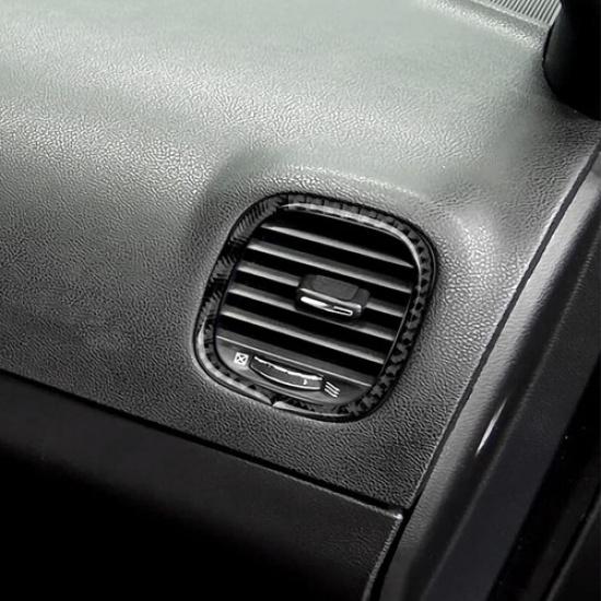 For Dodge Charger 2015-UP REAL Carbon Fiber Co-pilot Air Vent Outlet Frame Cover