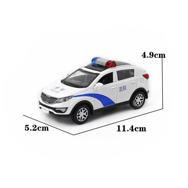 Simulation Police Alloy Car With Double Doors Model Toy For Collection