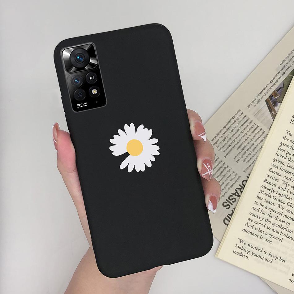 For Xiaomi Redmi Note 11 Pro 4G 5G Phone Case Cute Diasy Pattern Soft Silicone TPU Back Cover Funda For Redmi Note11 11Pro Coque
