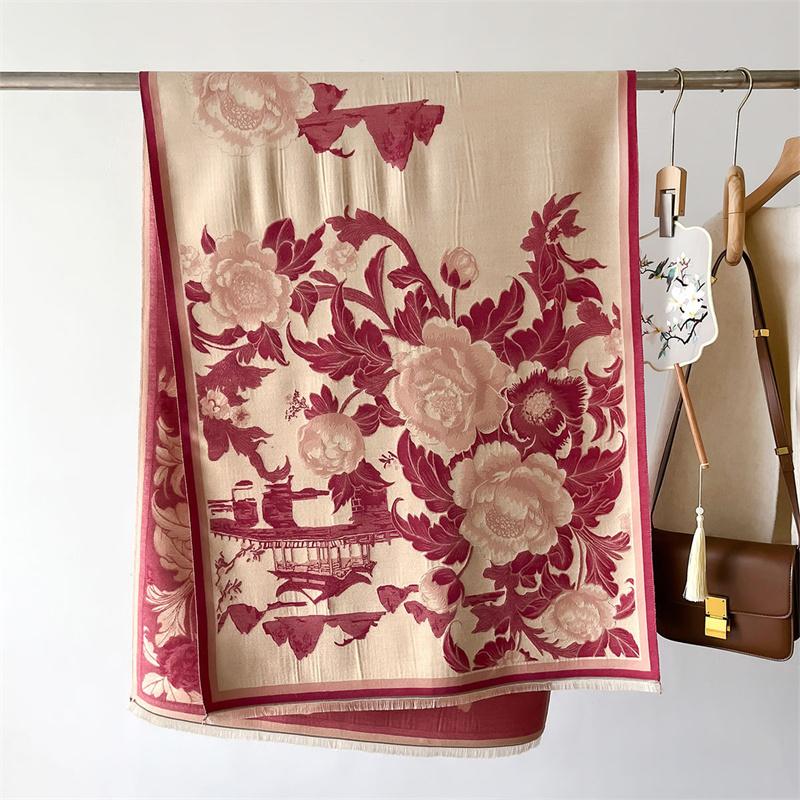 Luxury Winter Cashmere Scarf Women  Design Warm Pashmina Blanket Poncho Scarves Female Shawl Wraps Thick Foulard Bufanda