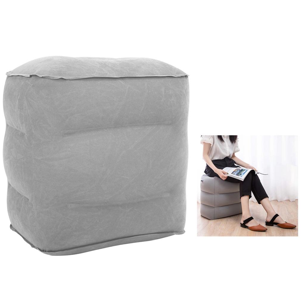 Inflatable Foot Rest Comfortable Ergonomic Portable Travel Foot Leg Rest Pillow for Airplane Car