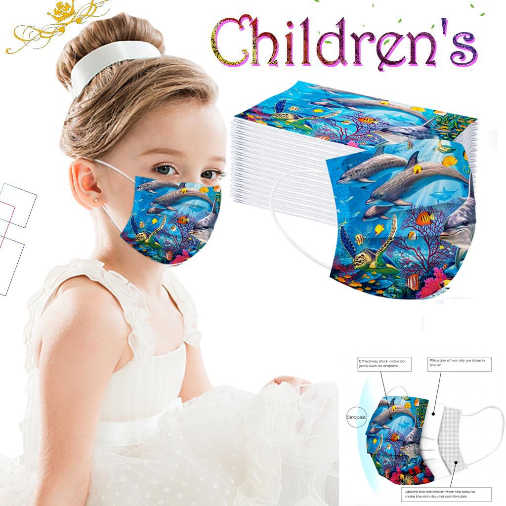 Dětská kreslená maska na jedno použití, průmyslová 3vrstvá ušní smyčka