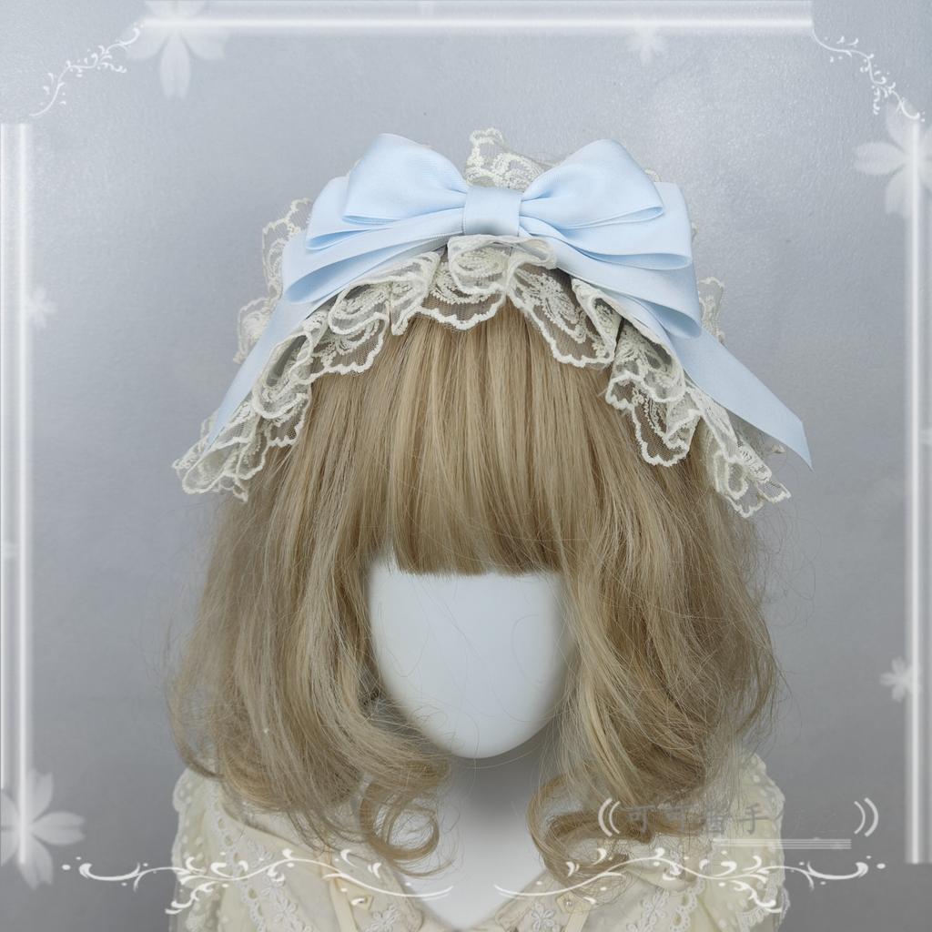 Simple Versatile Lolita Headband Hair Accessories Bow Headband KC Elegant Lolita Lace Headbands Elegant Hair Accessories