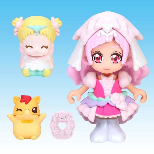 UMARMUNG! PreCure Pre-Coord Puppenkur-Set im fröhlichen Stil
