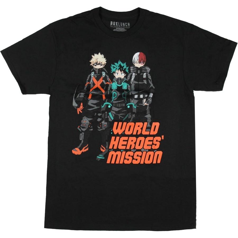 My Hero Academia World Heroes Mission Men's MHA Manga Deku Class 1-A Stealth Suits Adult Short Sleeve T-Shirt