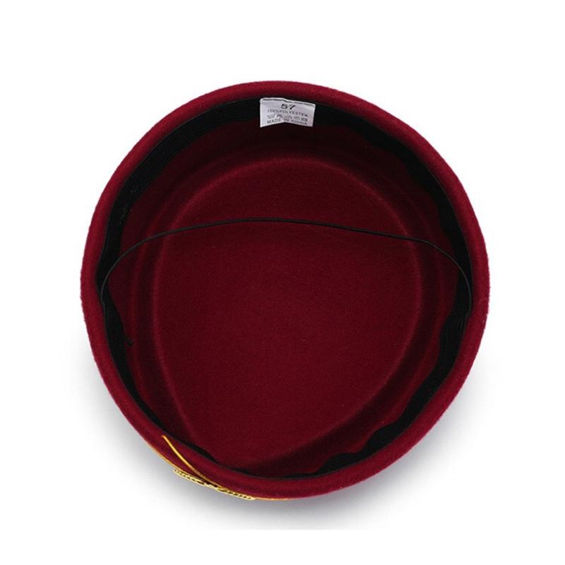 Women Woolen Beret Flight Attendant Hat British Style Hotel Reception Cosplay Party Performance Cap