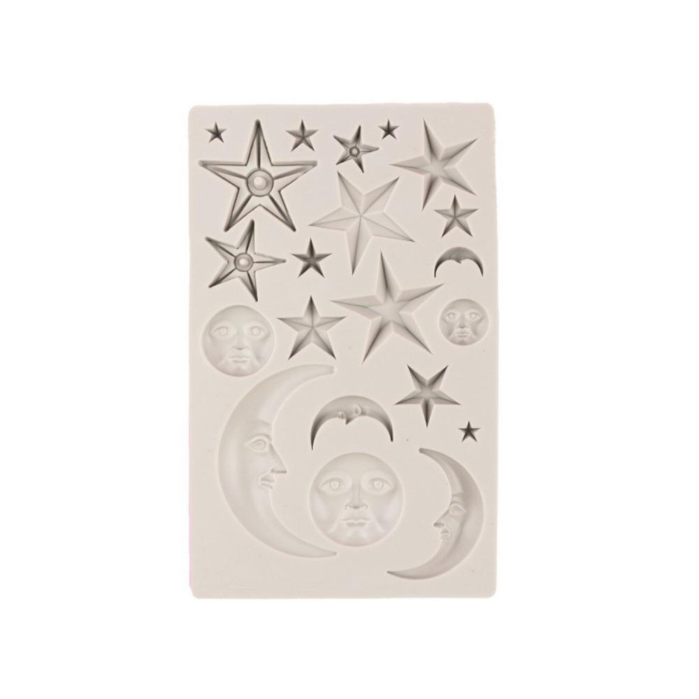 Flexible Chocolate Mold Silicone Moon Star Mold Star Design Clay Mold Chocolate Candy