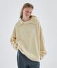 SOME PLACE Washable Half Heart Logo Embroidered Half-Zip Knit Oversized [Beige]