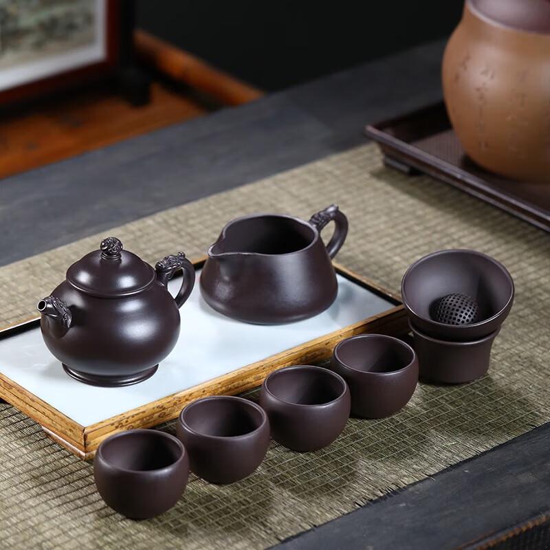 Fan Linqiang Pan-style Zisha Teapot Tea Set