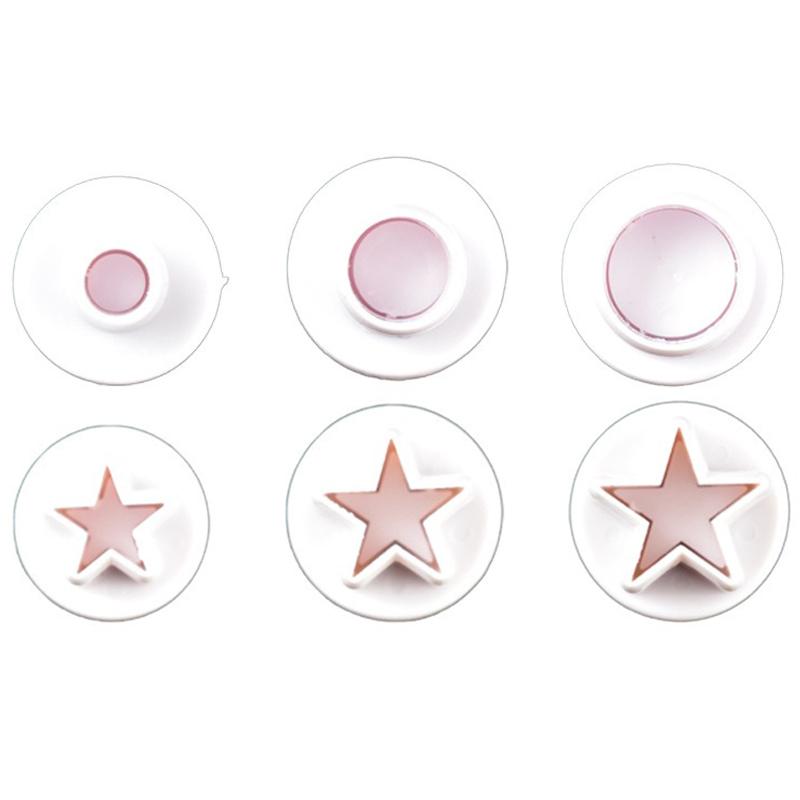 Geometric Pressing Spring Mold Handmade DIY Cutters for Biscuit Cookie Fondant Cake Heart Round Star Square Decorating Tools ZYF
