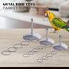 Bird Parrots Interactive Training Toys Intelligence Development Stacking Metal Ring Training Sets Birds Supplies Pet Accessories