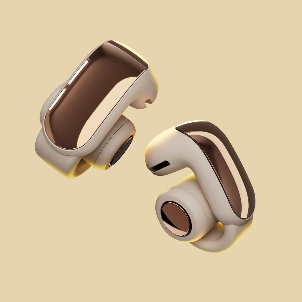 BOSE Ultra Open Earbuds LE True Wireless Open-Ear Earphones Bluetooth Microphone Water-Resistant Driftwood Sand 7.5 Hours Playback