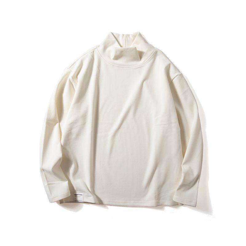 Double-Sided Fleece Turtleneck Base Layer Men's Autumn and Winter Basic Versatile Long-Sleeve T-Shirt Casual Warm Base Layer Thermal Top
