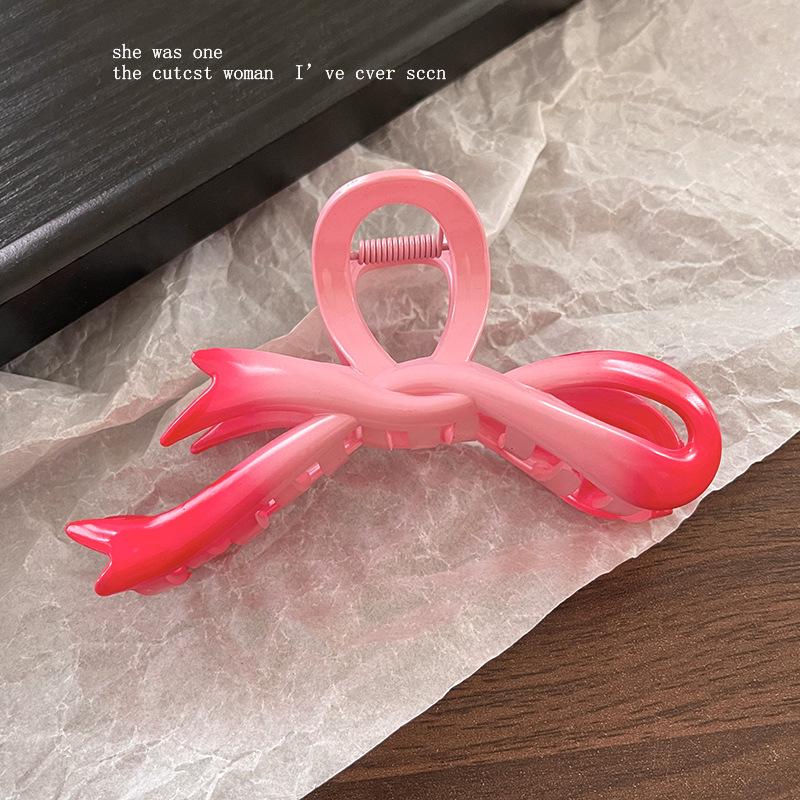 

Заколка для волос с градиентным бантом 2024 года в виде акулы — премиум-аксессуар для волос