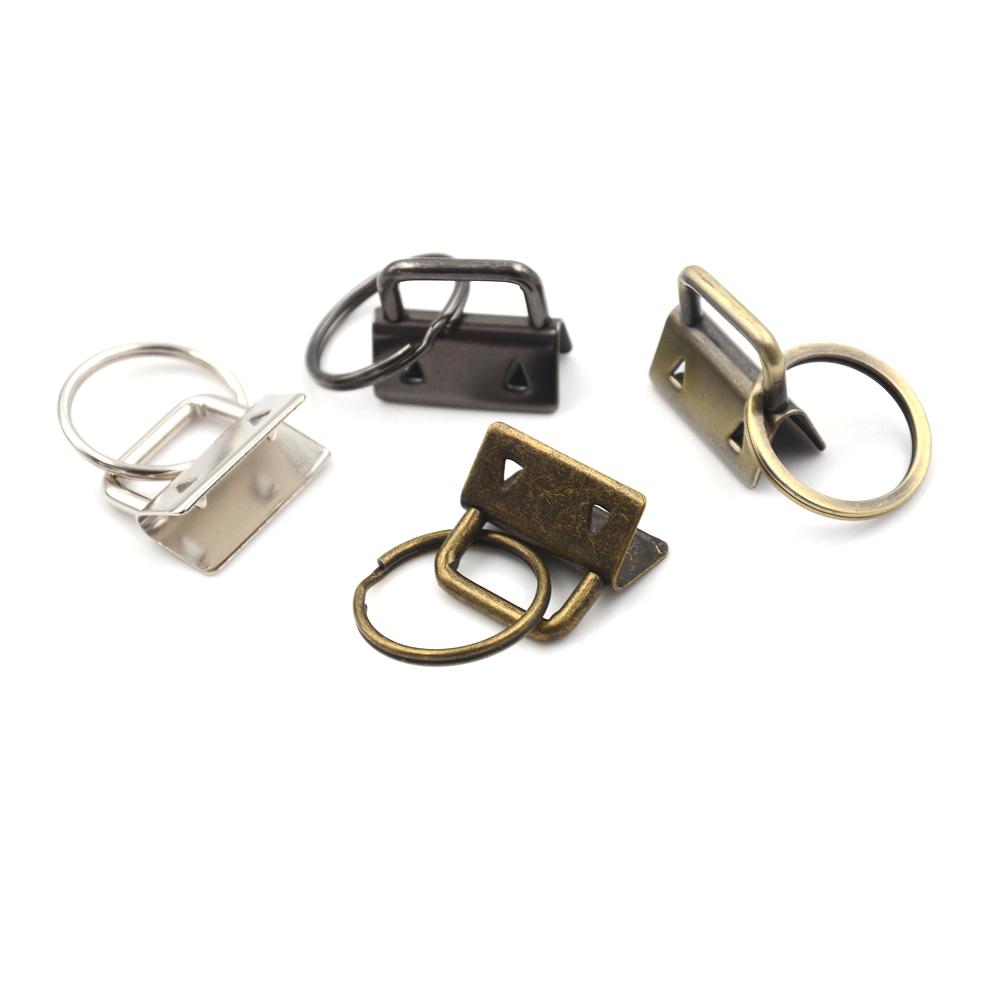 10 ks 25mm Hardware na klíčenku Dělený kroužek pro zápěstní poutka Bavlněný klip s ocáskem