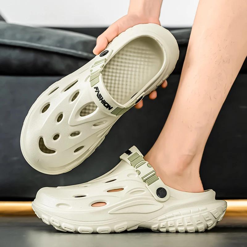 Fashion Fashion Platform Men Slippers Outdoor Summer Clogs Shoes Women Beach Sandals Male Soft EVA Indoor Home Slides Lover Flip Flops