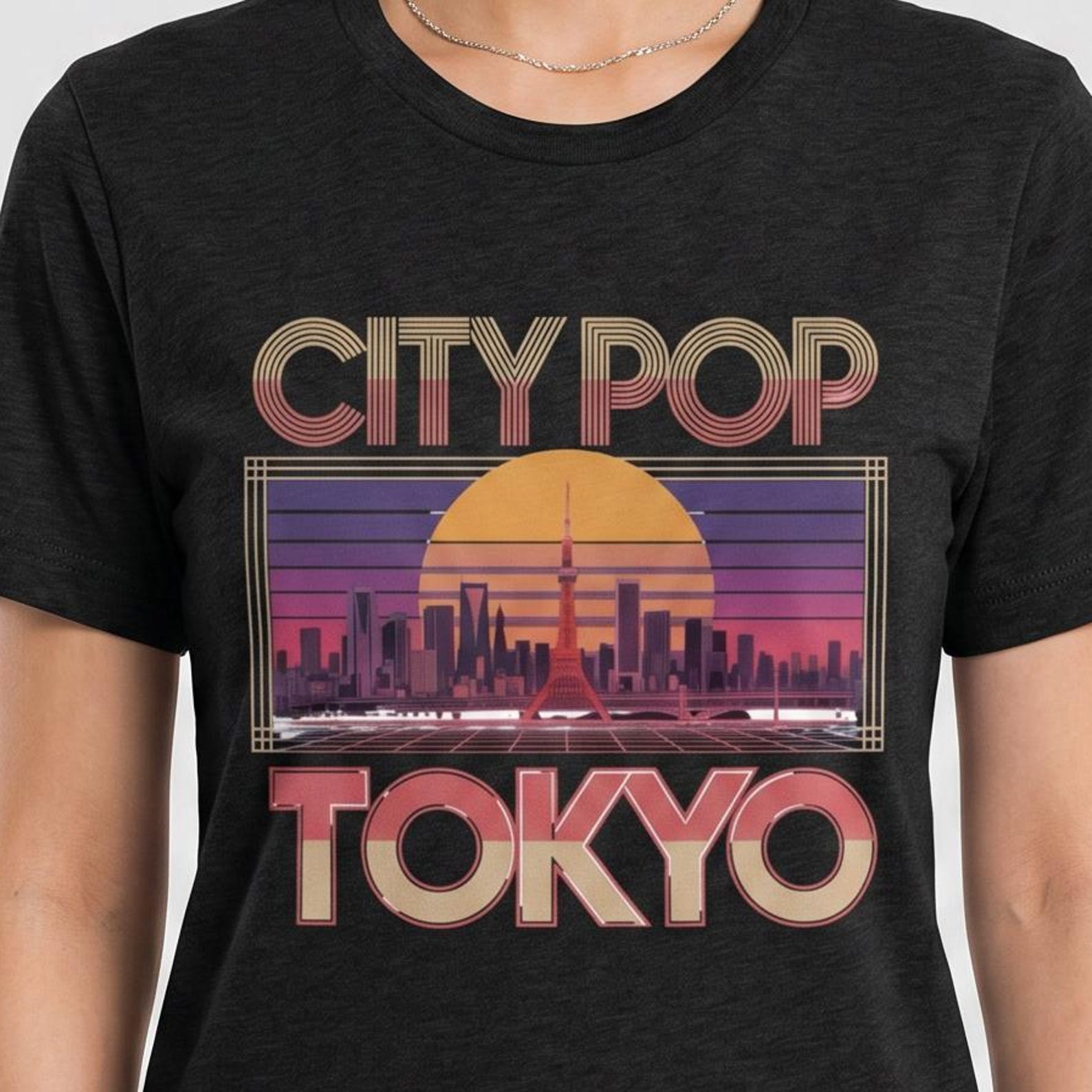 City Pop Tokyo T-Shirt | 80s Japanese Retro Skyline Graphic Tee 2XL