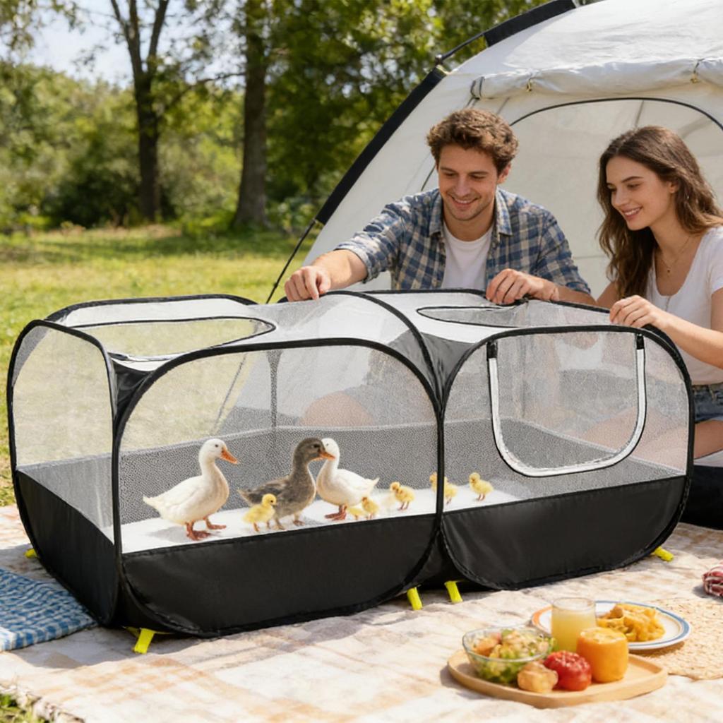 Pet Enclosure Indoor Multi Function Reversible Protection Indoor Kitten Enclosure For Travel Outdoor Animal Cat Ground Lawn