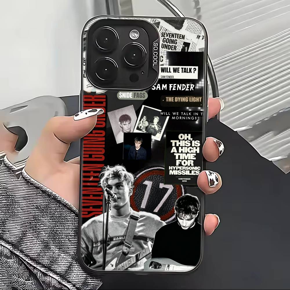 Singer S-Sam Fender  Phone Case For iPhone 17,16,15,14,13,12,11 Plus,Pro Max,XS,Colored Silver Plated Inside Cover