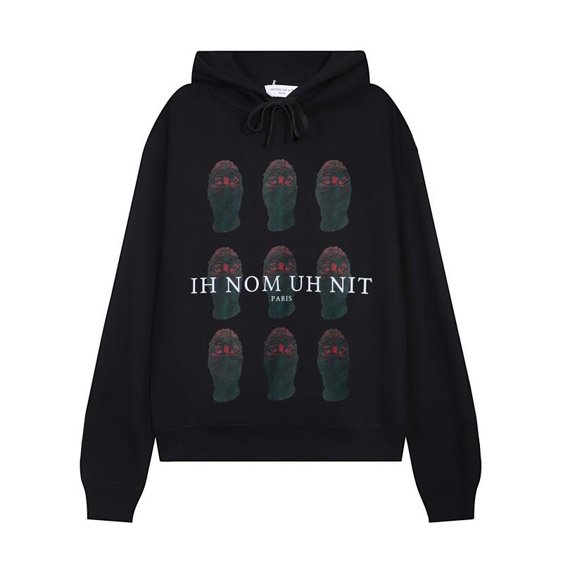 Autumn and winter new hooded sweater men s and women s loose hip-hop solid color pullover S