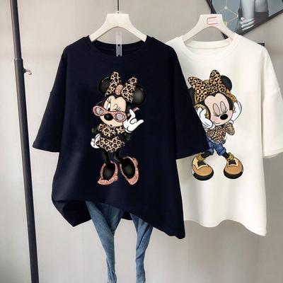 Tricou de Vară 2026 Mickey Minnie Mouse Femei Bărbați Imprimeu Disney Mânecă Scurtă Casual Larg Vintage Streetwear Modă Tricou Grafic
