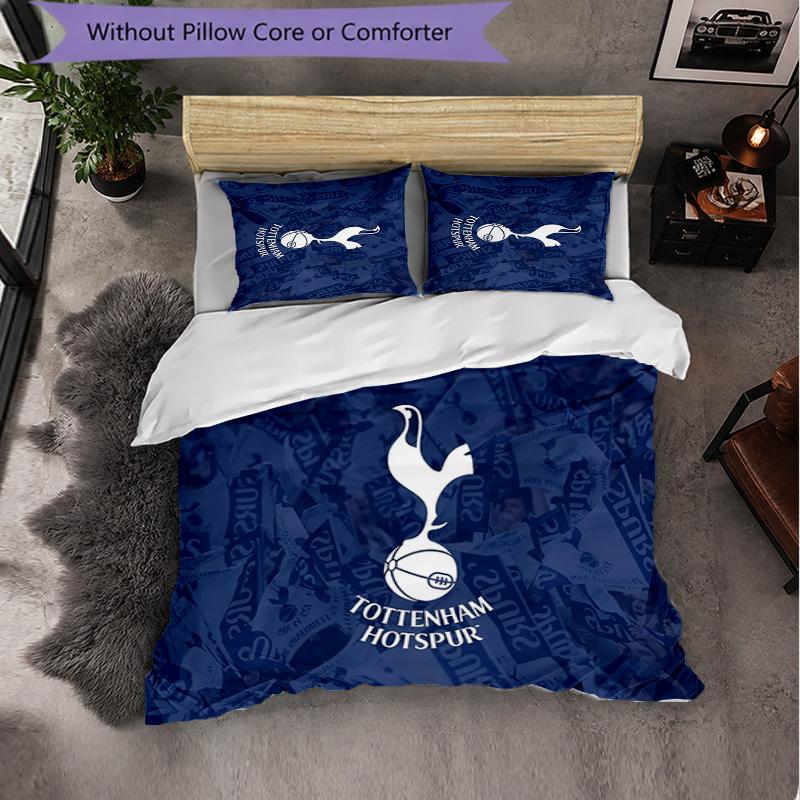 Tottenham Hotspur 3-delige Beddengoedset Zachte Dekbedovertrekset met Kussenslopen Bedrukte Slaapkamer Decoratieset voor Thuis