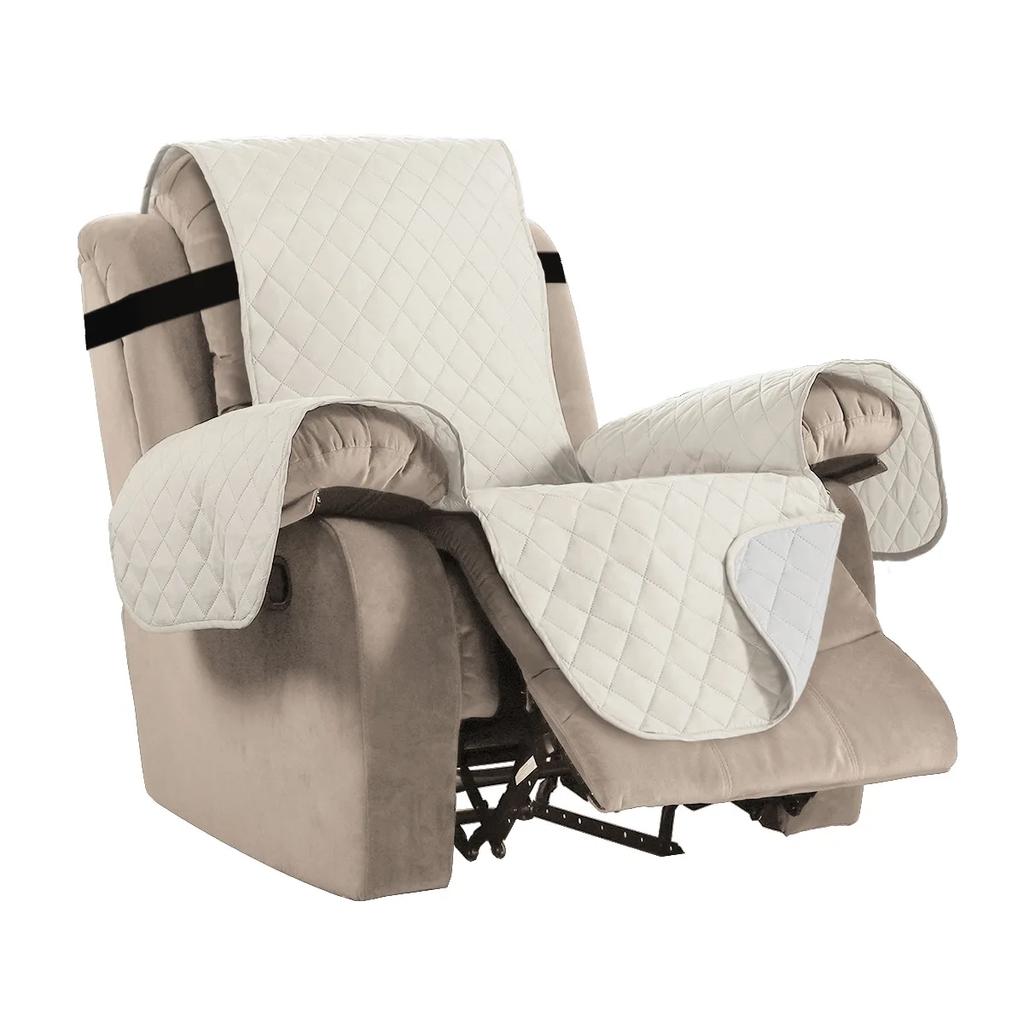 Waterproof Quilted Recliner Chair Cover Recliner Cover Recliner Slipcover Secure with Elastic Strap and Non Slip