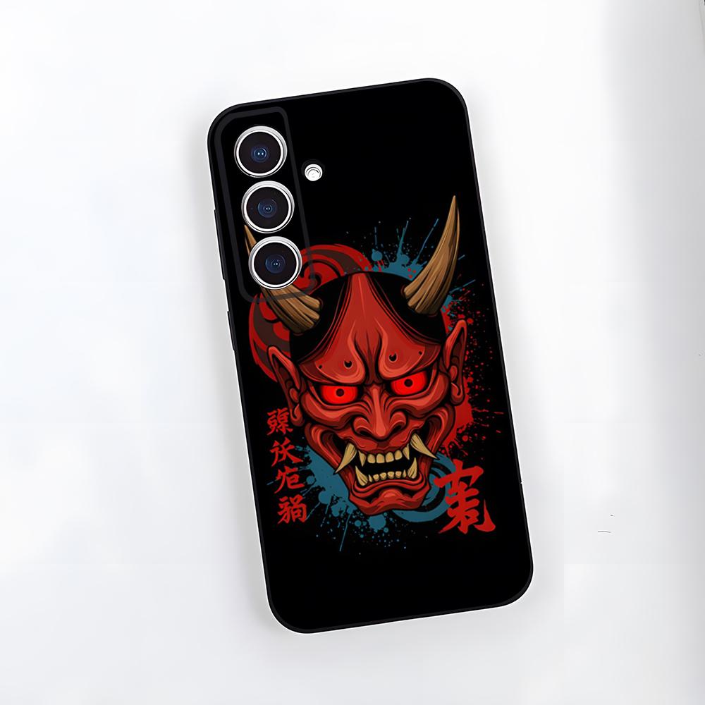 

Чохол для телефону Самурайська Маска Для Samsung A25 A13 A33 5G A54 A36 A35 A56 A52 A14 Ударостійкий М який Чохол Samsung A21S