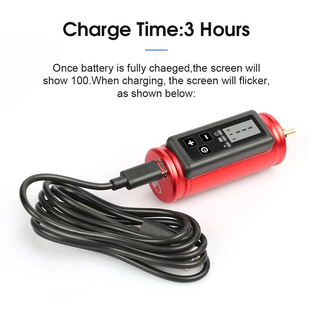 Mini-Tattoo-Stromversorgung, kabellose Tattoo-Stromversorgung, Radioquelle, Tattoo-Ausrüstung, Akku, RCA/DC-Anschluss, Akku für rotierende Tattoo-Stiftmaschinen