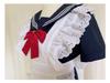Japanisches Lolita Klassisches Dienstmädchen-Outfit – Schwarz-Weißer Rock mit Schürze