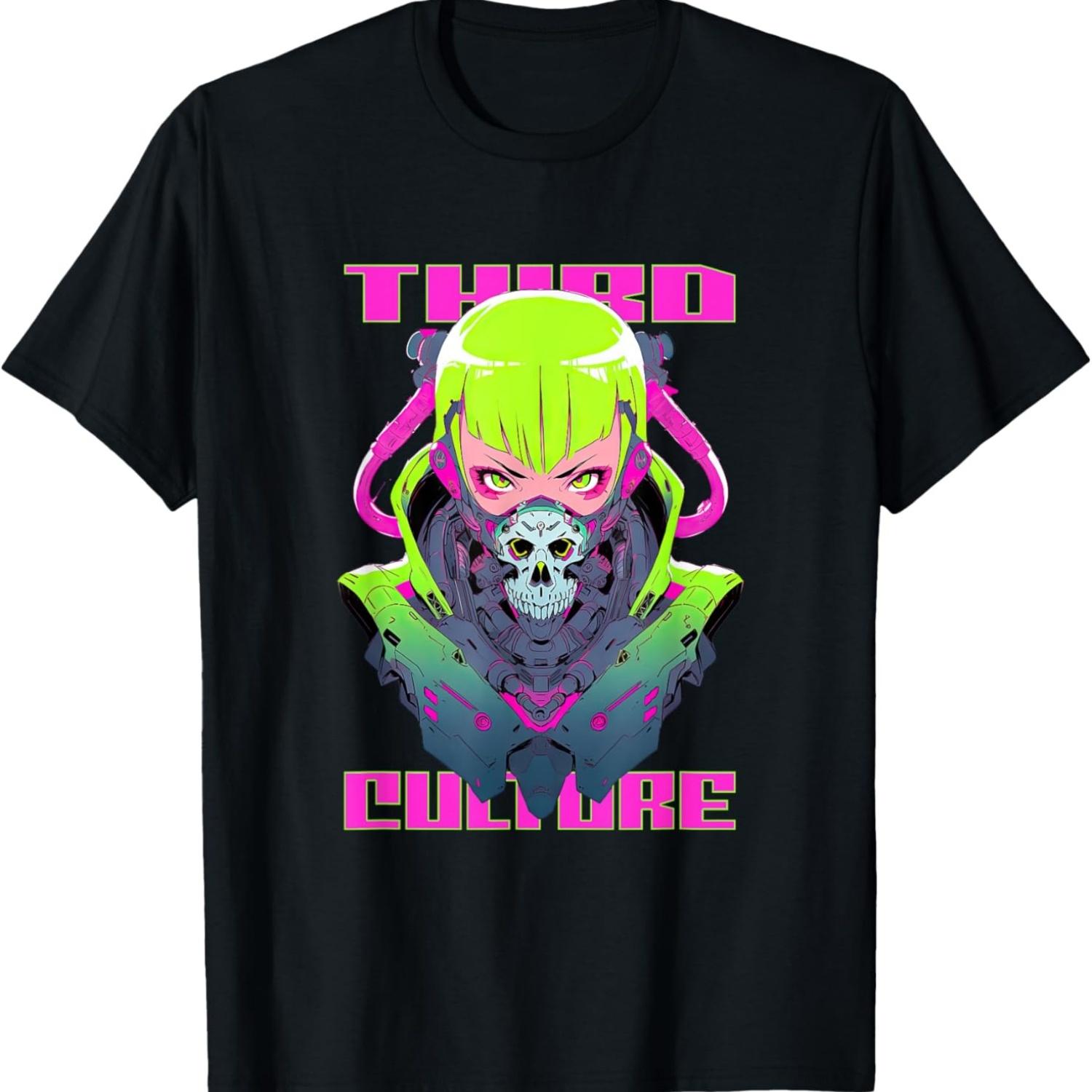 

CYBERPUNK GIRL SKULL GAS MASK T-Shirt XXXXXL чорний