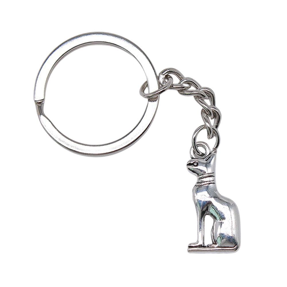 Cat Keychain Poultry Charm Pet Lover Key Holder 28mm Ring