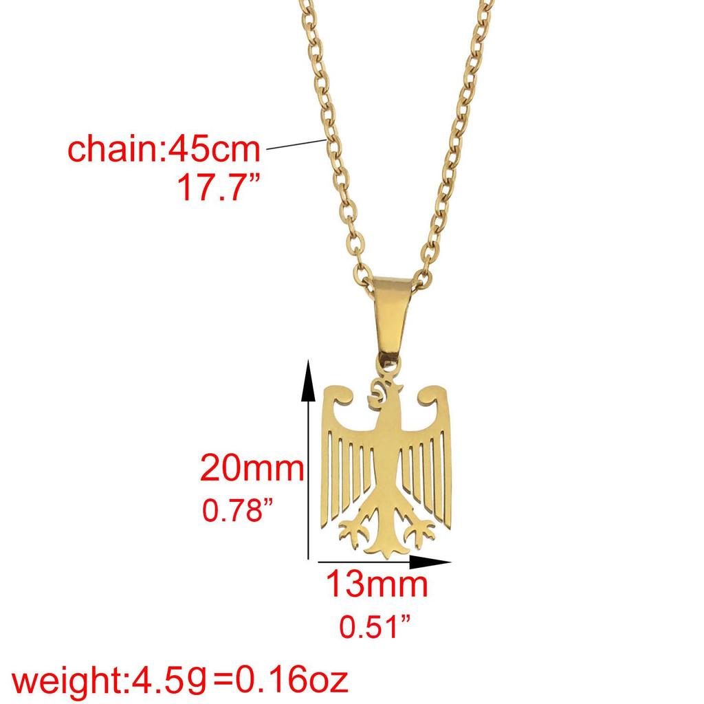 Stainless Steel German Eagle Necklace for Women - Simple and Stylish
