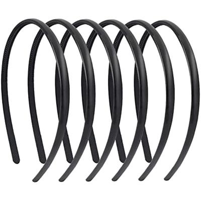 Tooth Comb Headband 6 Pcs Plain Headbands Plastic Hair Headbands With Tooth Unisex For Women Girls 8mm