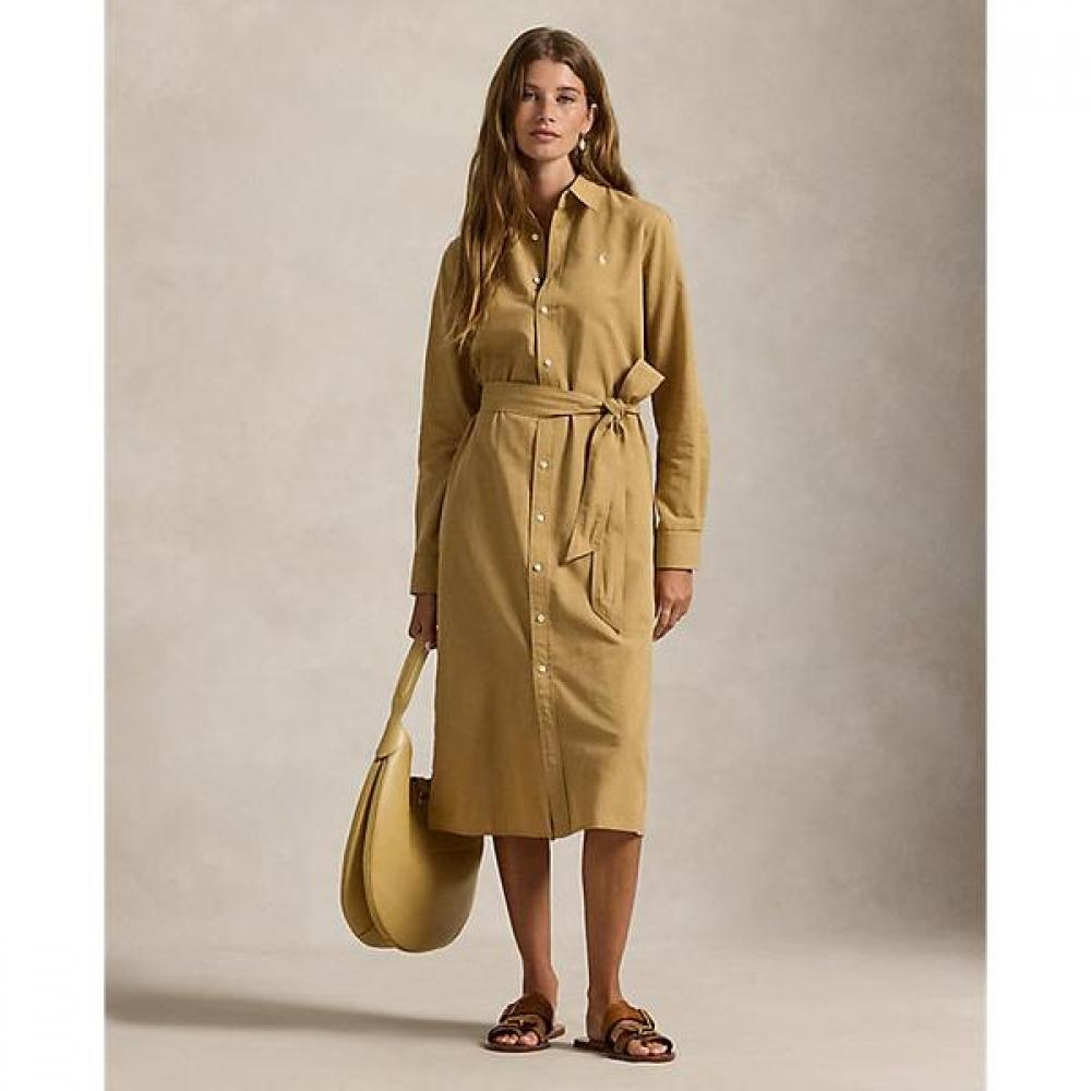 

Polo Ralph Lauren Women S Cotton Linen Belt Shirt dreSS 8