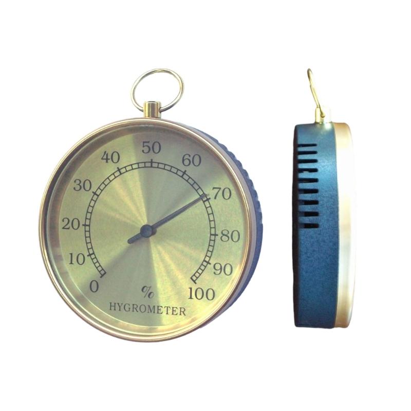 Compact & Portable Humidity Meter Easy to Use Humidity Gauge Aluminum Alloy  Hygrometer 10cm for Accurate Measurement